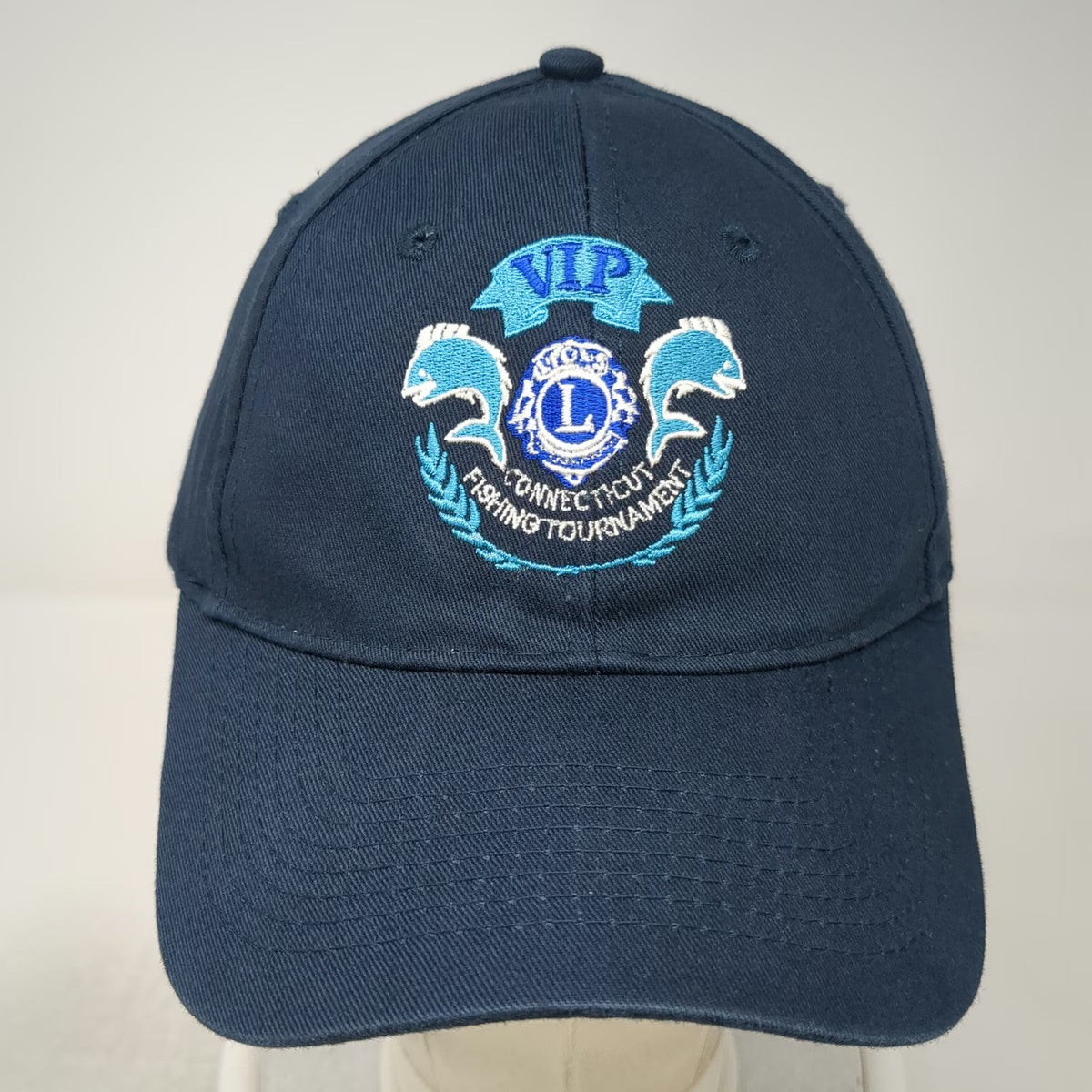 Port & Company Blue One Size Baseball Cap Hat VIP Fishing Tournament Lions Club