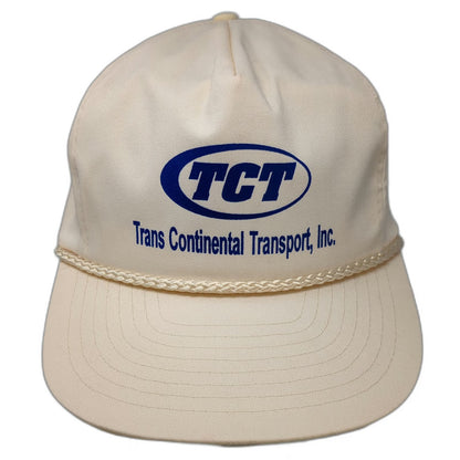 Nissin 5 Panel Beige One Size TCT Trans Continental Transport Rope Hat Slideback