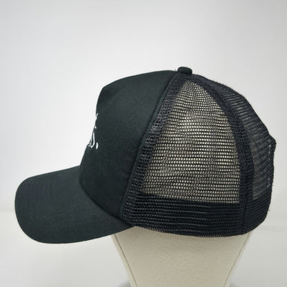BIG Trucker Hat Black One Size The Boss Embroidery Mesh Back Snapback Adjustable