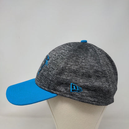 New Era Men's 39Thirty Fitted Hat Gray Blue L-XL 3D Carolina Panthers Logo