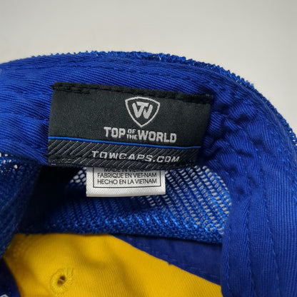 Delaware NCAA Top of the World Trucker Hat Yellow Blue One Size Snapback Mesh