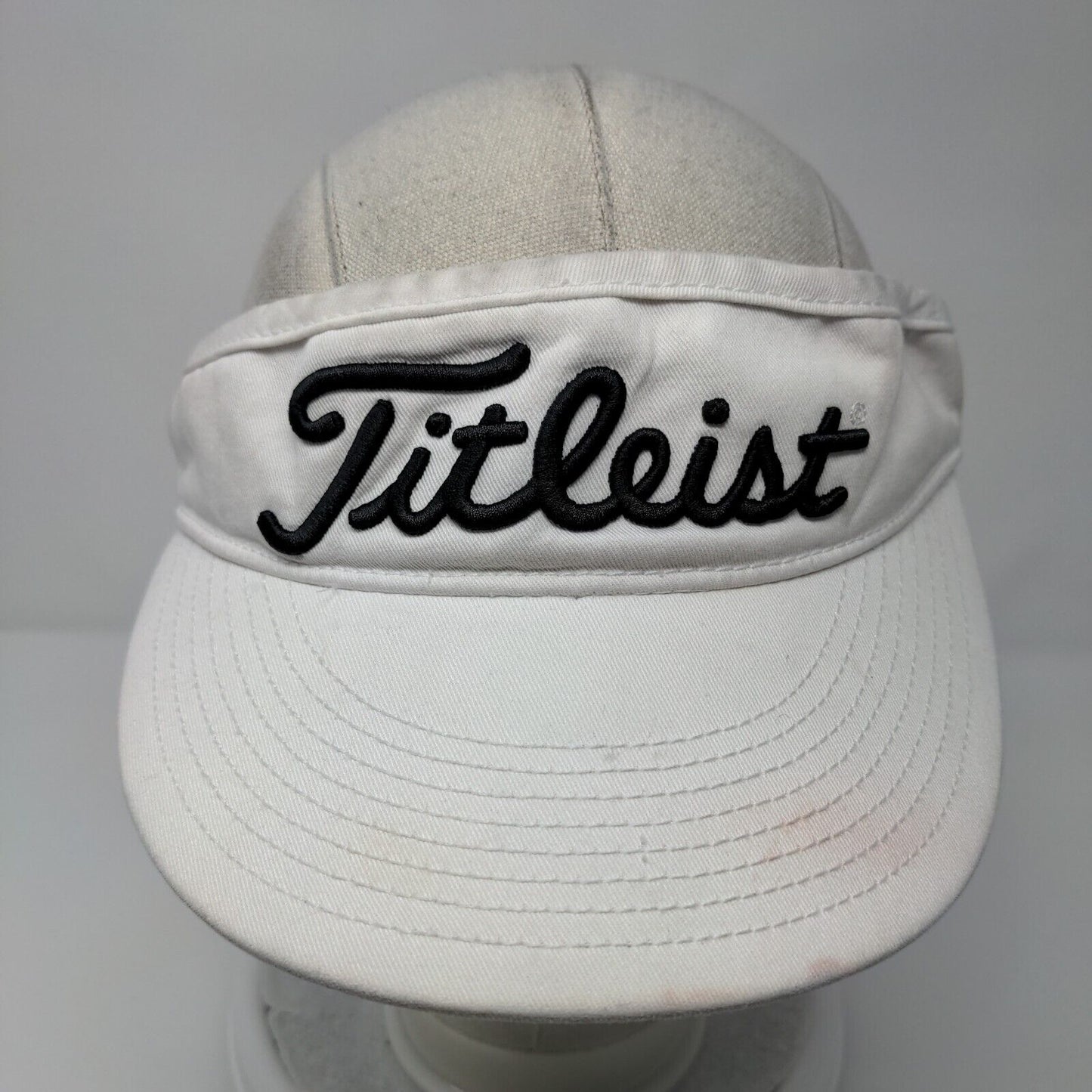 Titleist Slideback Sun Visor Hat White OSFA Adjustable Embroidered