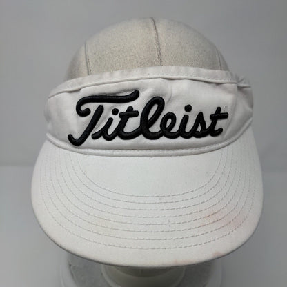 Titleist Slideback Sun Visor Hat White OSFA Adjustable Embroidered