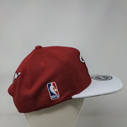 Adidas NBA Snapback Hat Red OSFA Embroidered Miami Heat Adjustable