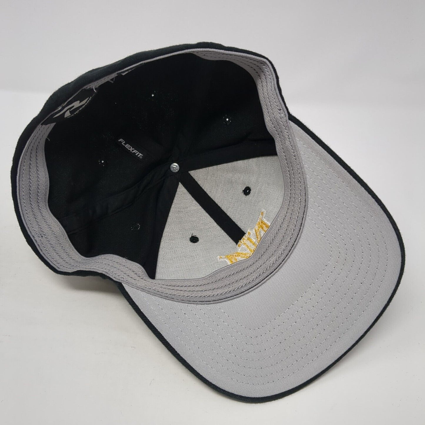 Richardson Pro 185 Fitted Baseball Cap Black XL Lightweight Embroidered 6 Panel