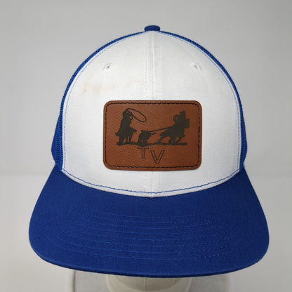 TV Snapback Trucker Hat Blue One Size Adjustable Mesh Back 6 Panel Richardson