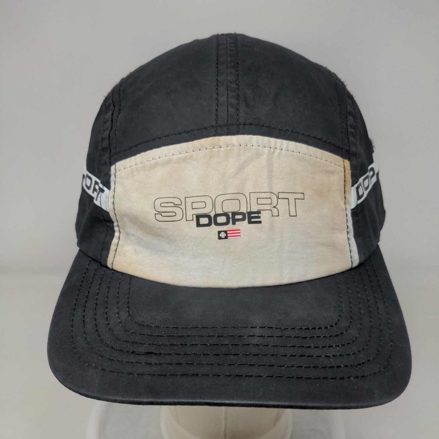 Sport Dope Slideback Hat Black White Adjustable Graphic Logo 100% Cotton