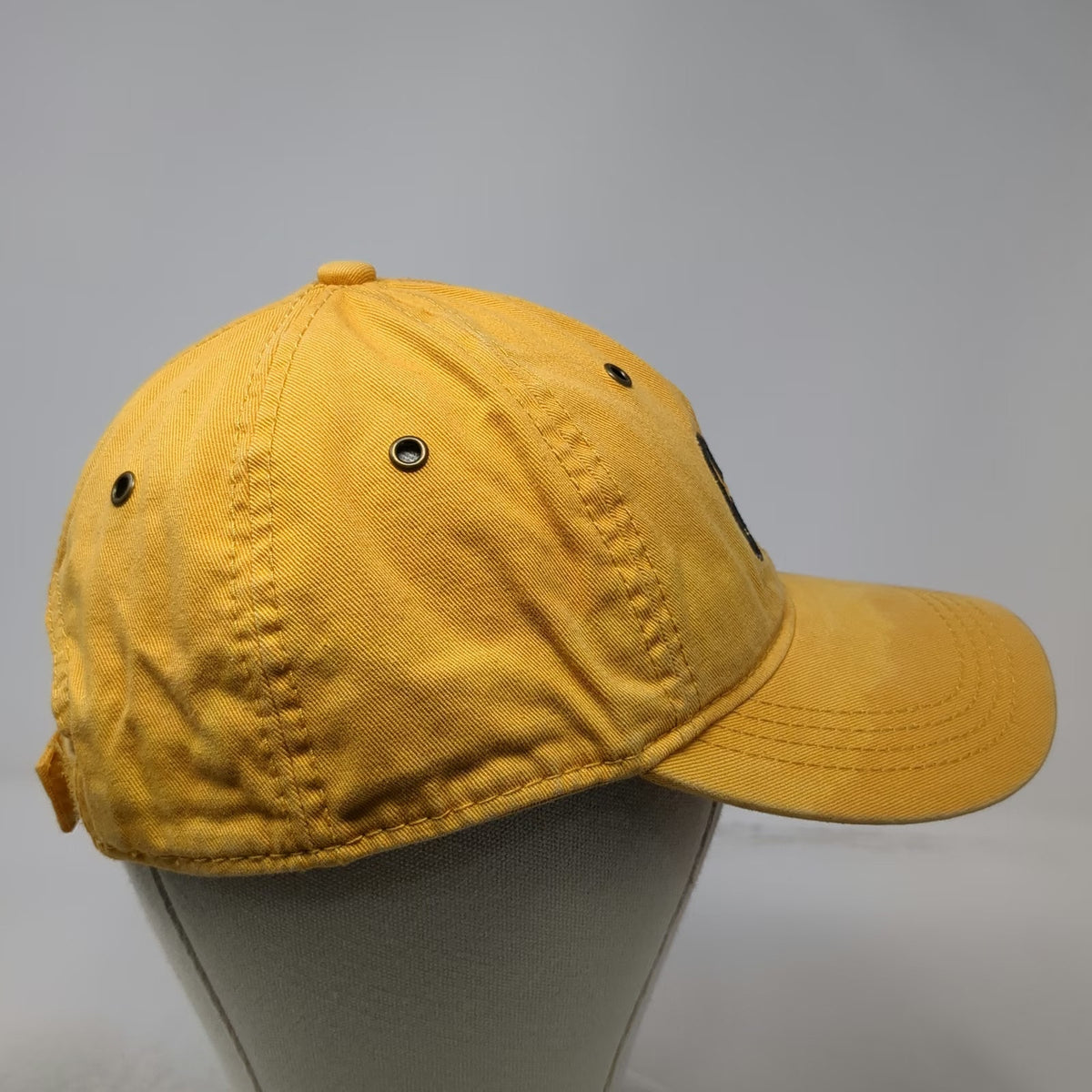 CAT Caterpillar Baseball Cap Yellow Black OSFM Adjustable Strapback Hat Cotton
