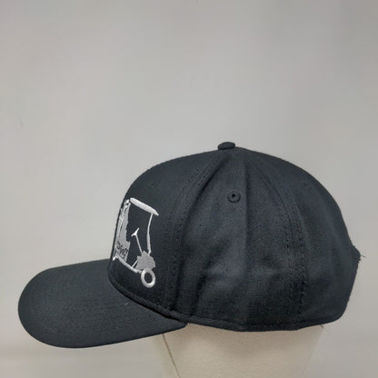 I'D Golf Snapback Hat Black OSFM Adjustable Embroidered 6 Panel Otto
