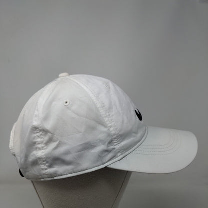 Nike Swoosh Strapback Hat White OSFM Embroidered Legacy91 Dri-Fit