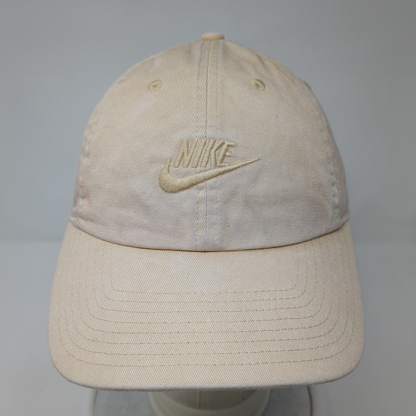 Nike Slideback Hat Tan One Size Adjustable Embroidered Heritage86 Swoosh Cotton