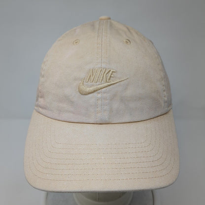 Nike Slideback Hat Tan One Size Adjustable Embroidered Heritage86 Swoosh Cotton