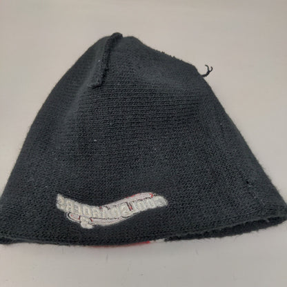 Cool Boarders 3 Knit Beanie Hat Black One Size Striped Embroidered