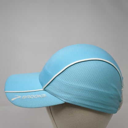 Brooks Strapback 5 Panel Cap Blue One Size Adjustable Embroidered Polyester