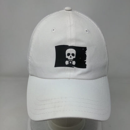 Skull Snapback Hat White One Size Adjustable Breathable Mesh 6 Panel Salt Pines