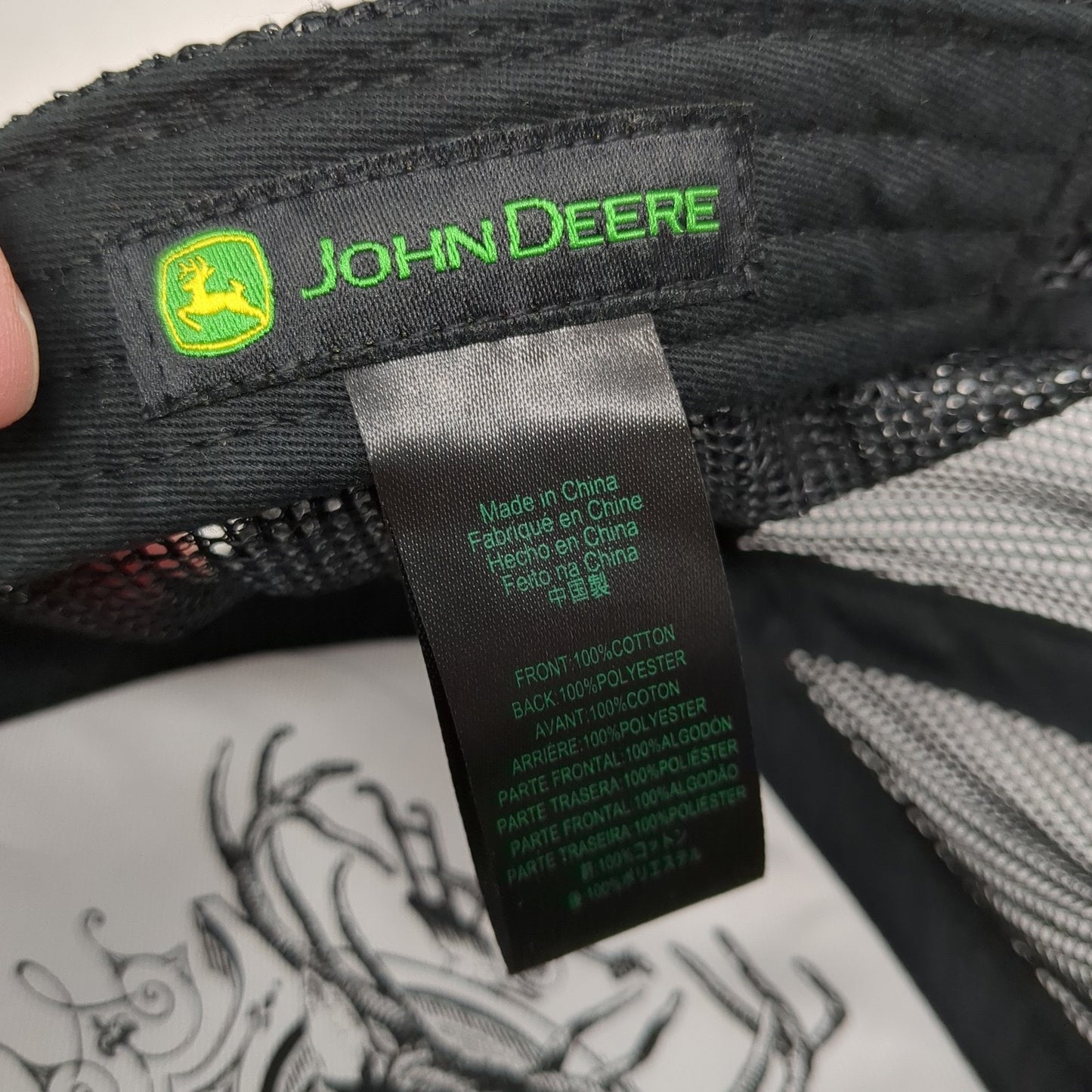 John Deere Equipment Patch Snapback Trucker Hat Brown One Size Mesh Back