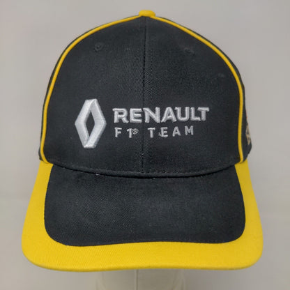 Renault F1 Team Men's Strapback Hat Black Yellow Embroidered Logo 100% Cotton