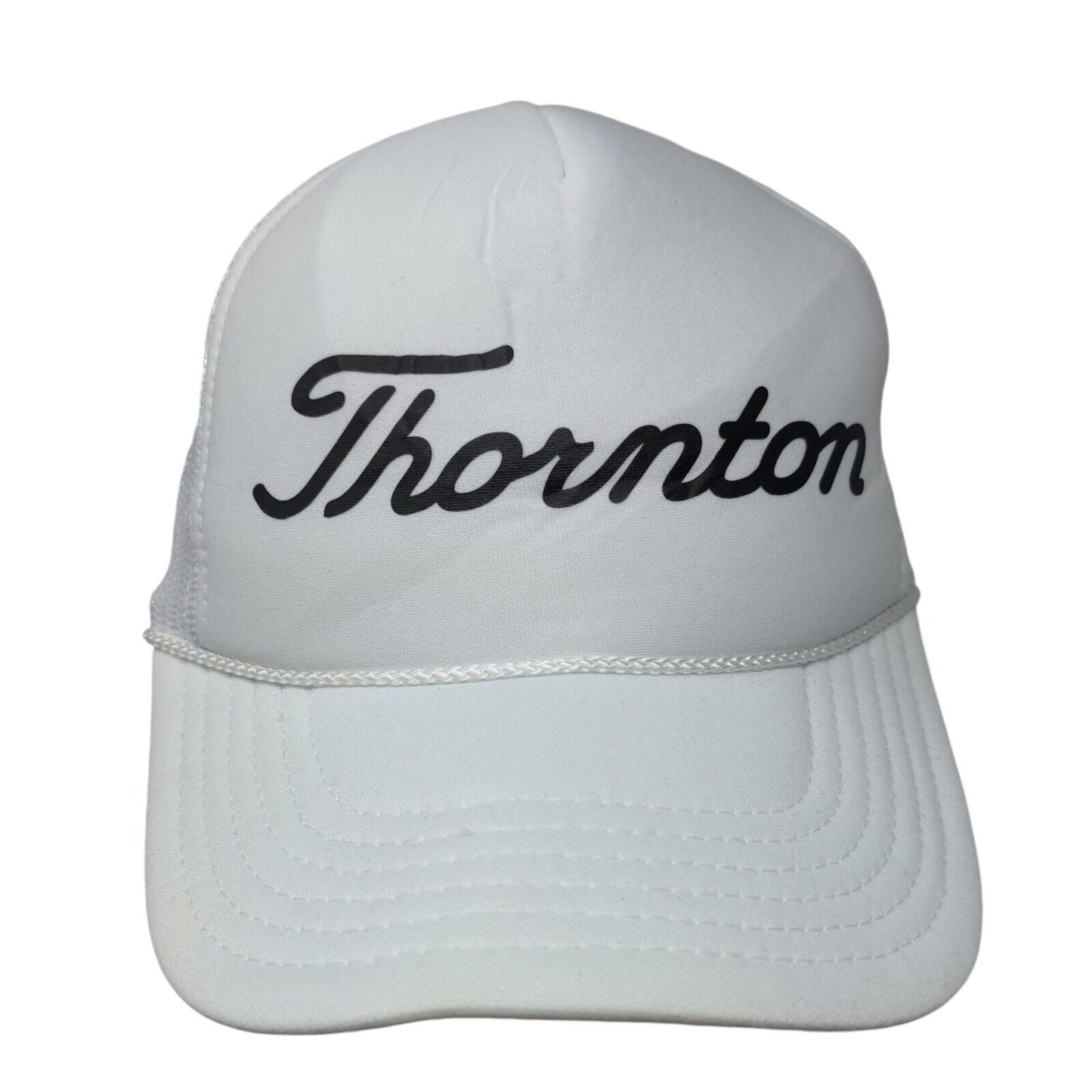 Thornton Snapback Trucker Hat White One Size Adjustable Mesh Back Rope Otto