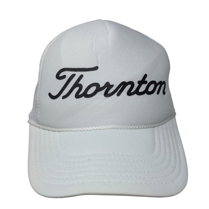 Thornton Snapback Trucker Hat White One Size Adjustable Mesh Back Rope Otto