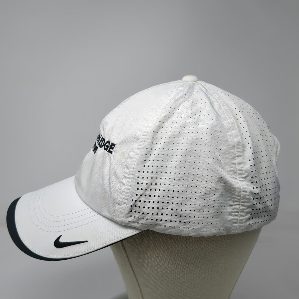 Nike Baseball Cap White Blue Black One Size Dri-Fit Perforated Urban Edge Hat