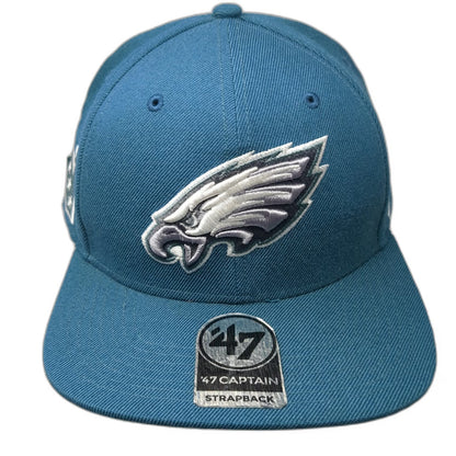 Philadelphia Eagles NFL 47 Brand Green One Size Cap Strapback NFC Logo Patch