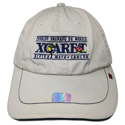 Xcaret Baseball Cap Beige OSFM Riviera Maya Cancun Mexico Toucan Slideback Hat
