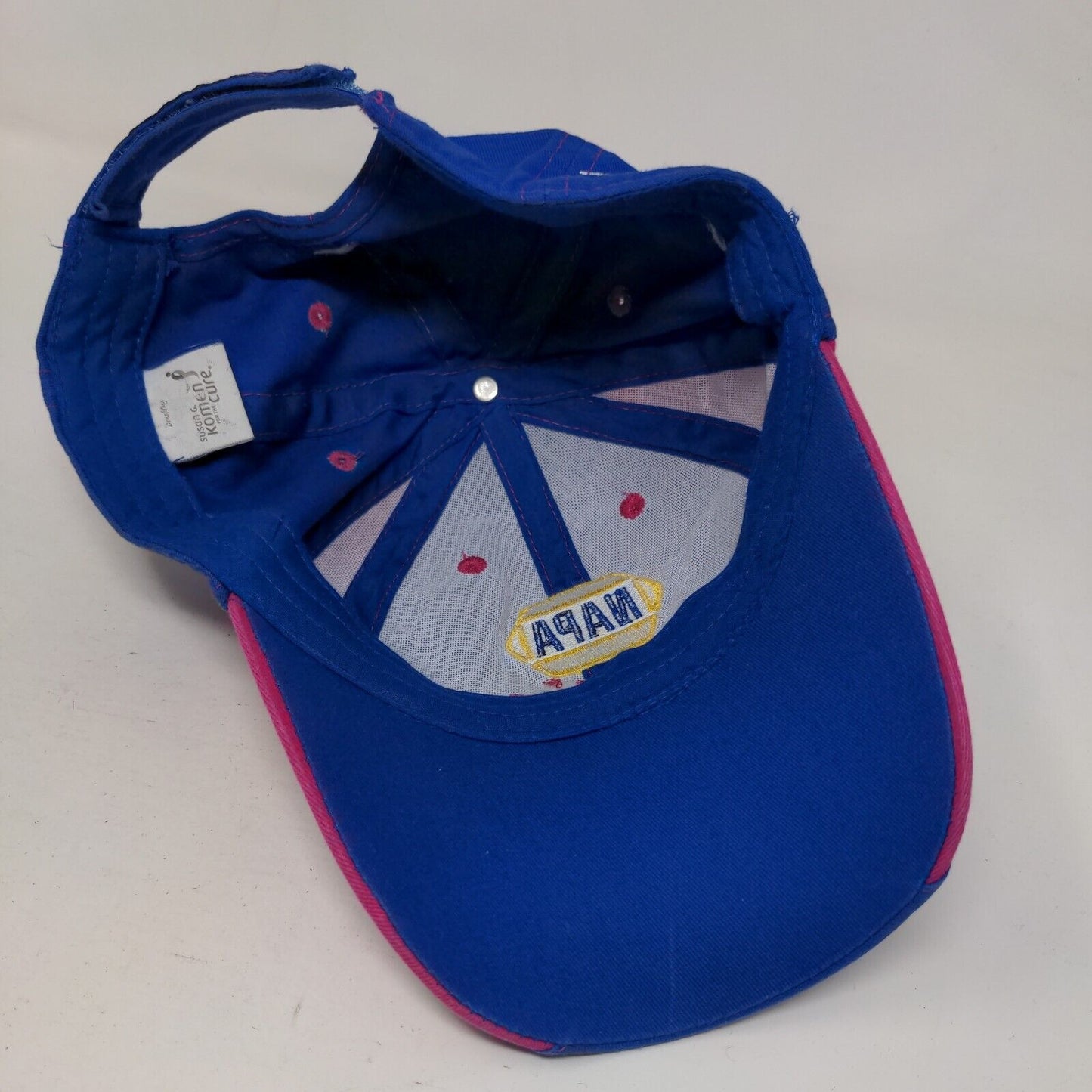 NAPA Racing Ron Capps #28 Martin Truex #56 Blue Pink Strapback Hat Breast Cancer