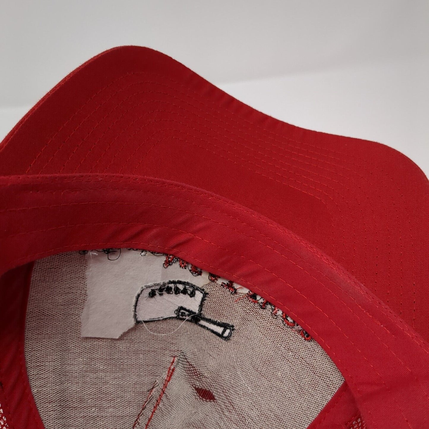 Adam's Meat Shop Rope Trucker Hat Red One Size Mesh Back WearGuard
