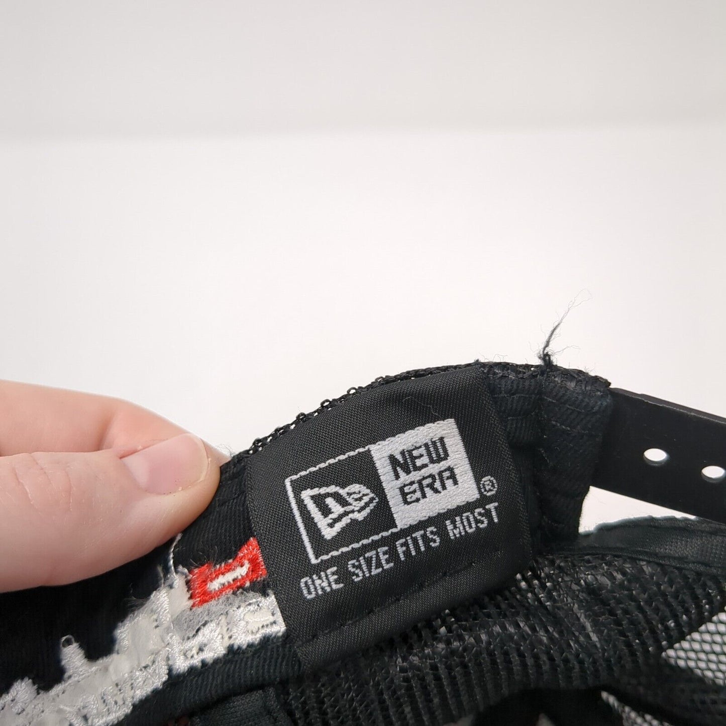 Rebel Rock Racing Snapback Trucker Hat Black One Size Solid New Era