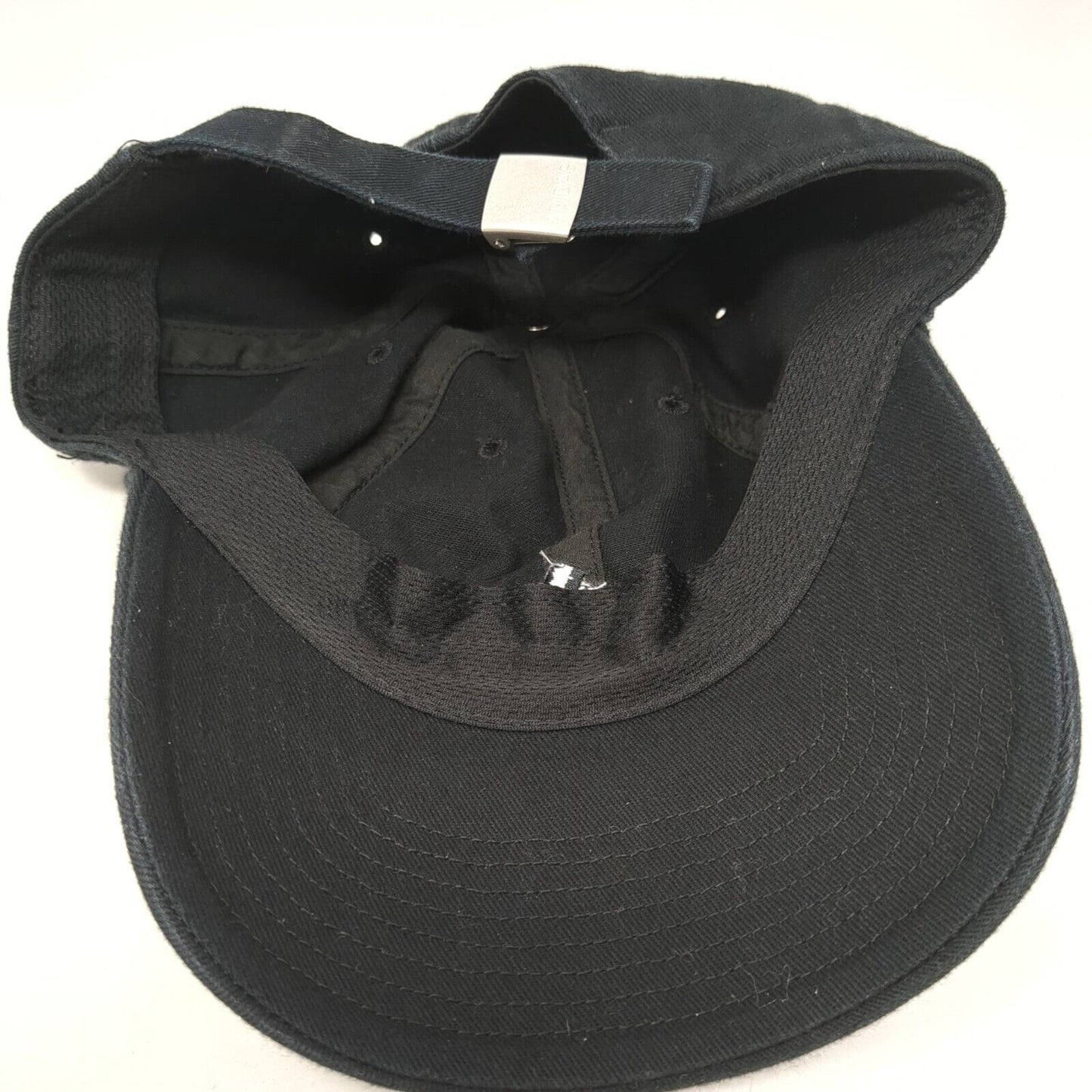 Adidas Slideback Hat Black One Size Adjustable 3 Stripes Logo Embroidered
