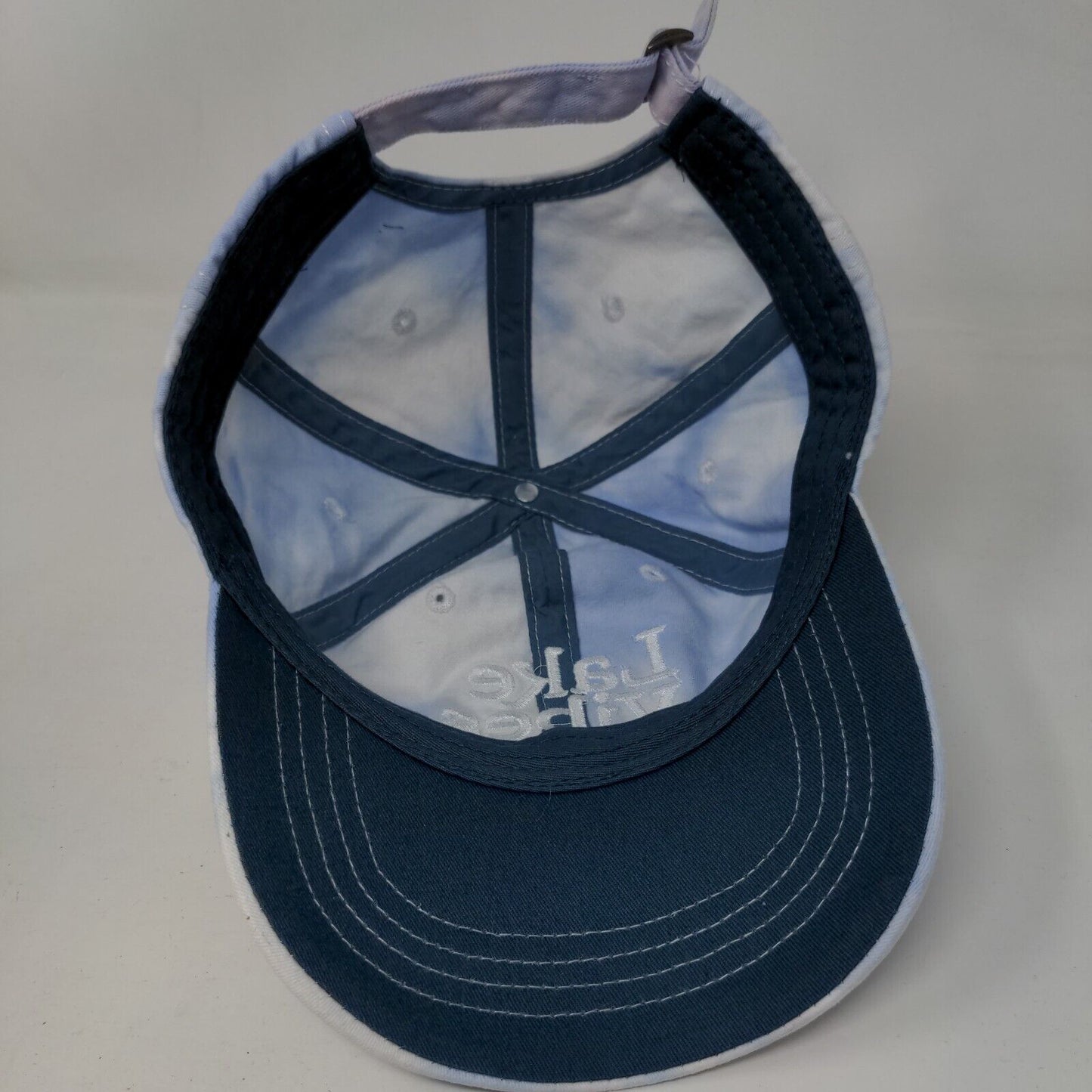 Lake Vibes Slideback Hat Multicolor OSFM Adjustable Embroidered Tie Dye 6 Panel