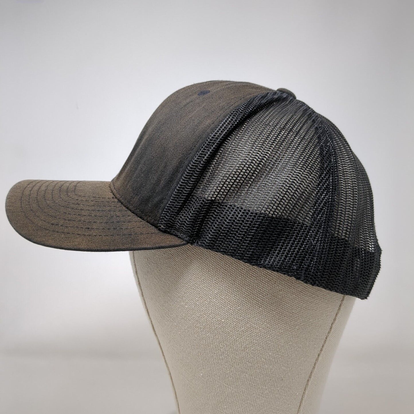Vivid Roots Snapback Mesh Back Trucker Hat Black OSFA Classics Yupoong