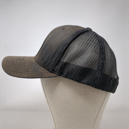 Vivid Roots Snapback Mesh Back Trucker Hat Black OSFA Classics Yupoong