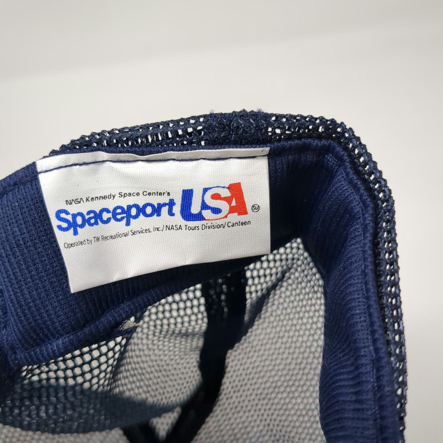 Spaceport USA Trucker Hat Blue Kennedy Space Center NASA Shuttle Earth Vintage