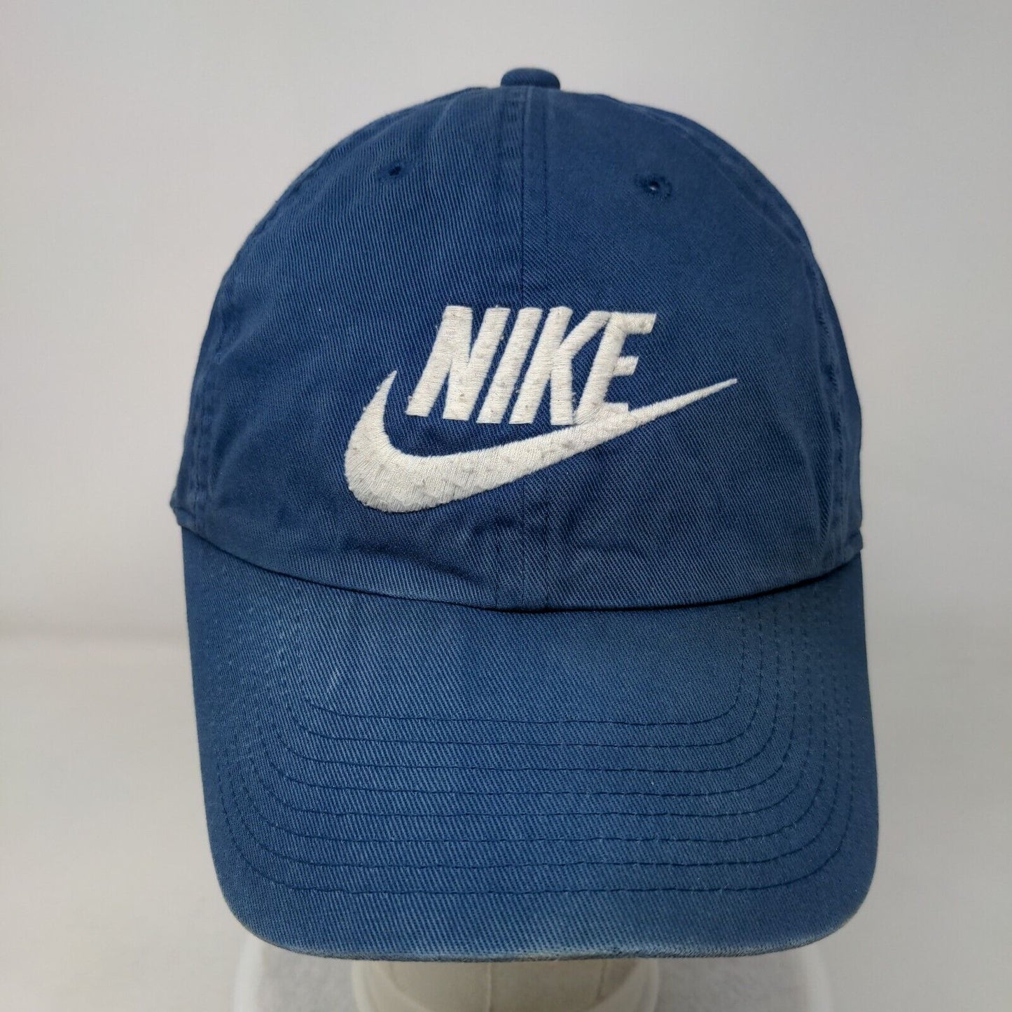Nike Swoosh Slideback Hat Blue OSFM Embroidered Heritage 86 Vent Holes