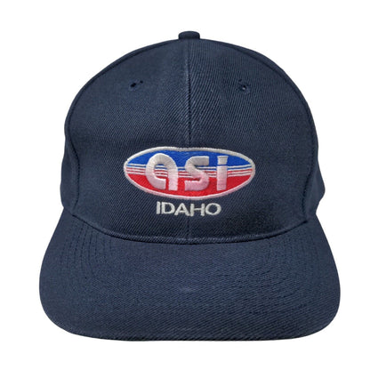 Asi Idaho The Dry Bean People Snapback Hat Blue One Size Adjustable Embroidered