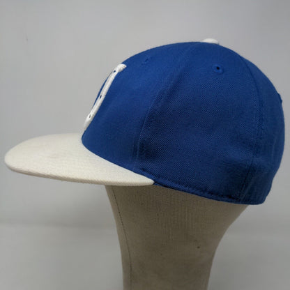 Reebok NFL On Field Men's Fitted Hat Blue White Embroidered Indianapolis Colts