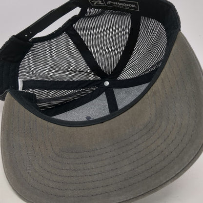 Richardson Trucker Hat Gray One Size Outlaw Motor Sports Mesh Snapback Patch