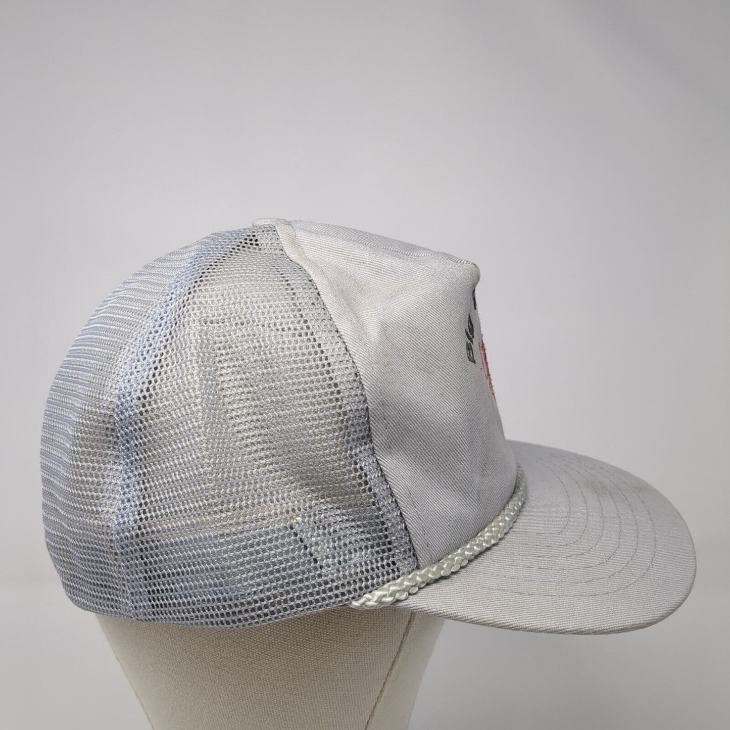 Big Sky Oil Texaco Snapback Trucker Hat Gray One Size Adjustable Mesh Back Rope