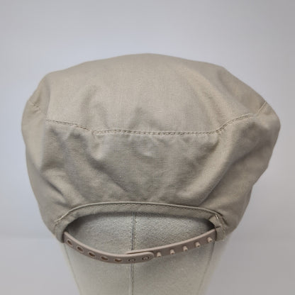 Young An Hat Company Newsboy Cap Beige One Size Adjustable Lightweight Blank