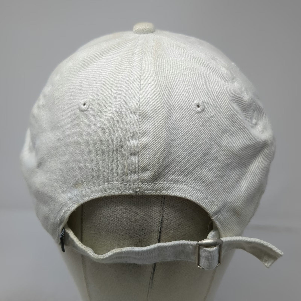 HUF Baseball Cap White One Size Slideback Strap Triangle Logo Embroidery Hat