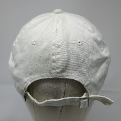 HUF Baseball Cap White One Size Slideback Strap Triangle Logo Embroidery Hat