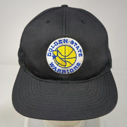 Golden State Warriors NBA OTTO Snapback Hat Black Blue Yellow White Vintage