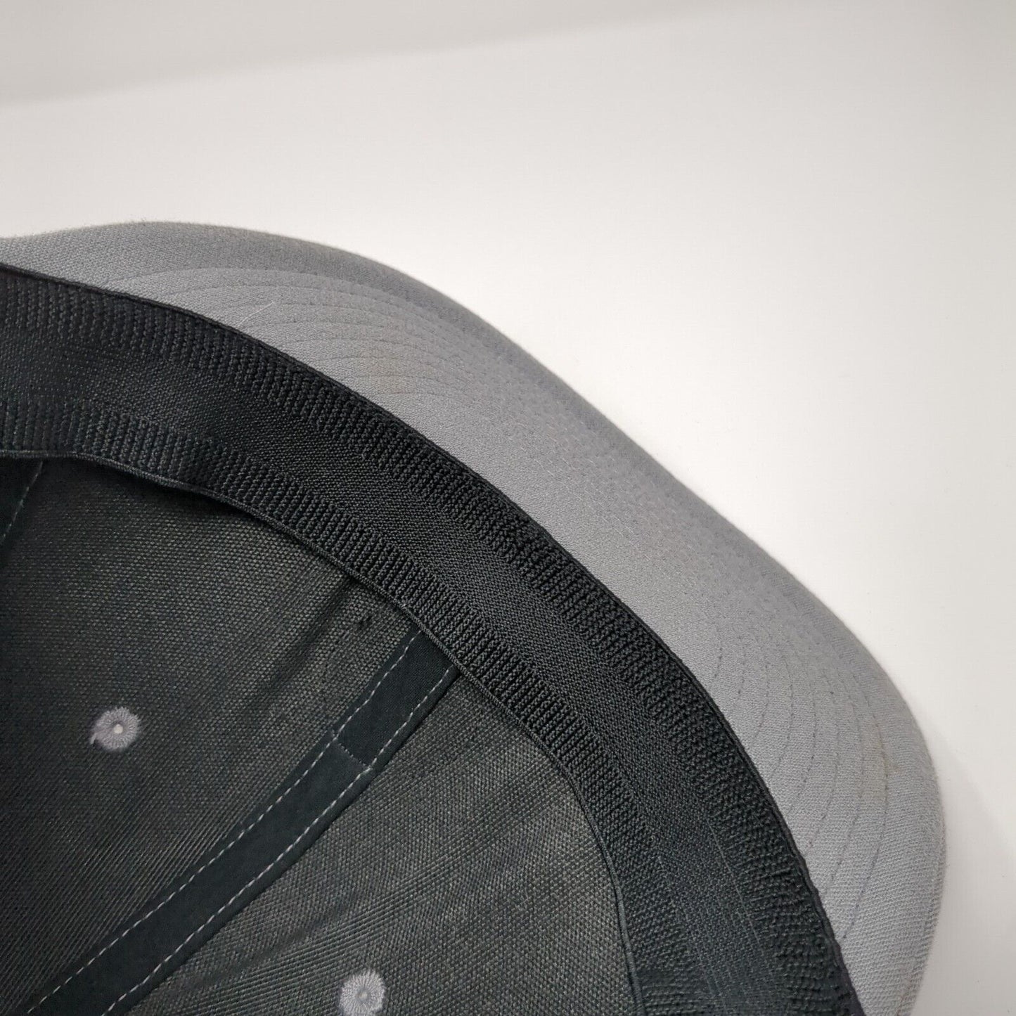 Volcom Fitted Hat Gray One Size Adjustable Patch Logo Vented Holes 6 Panel