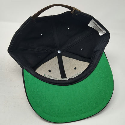 Unionwear Baseball Cap Black One Size Leather Strap Made in USA AFSCME Local 189