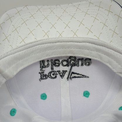 Macron Baseball Cap White One Size PGA Jr League Patterned Underbill Golf Hat