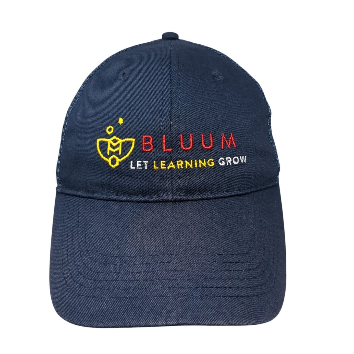 Bluum Let Learning Grow Snapback Trucker Hat Blue OSFA Adjustable Embroidered