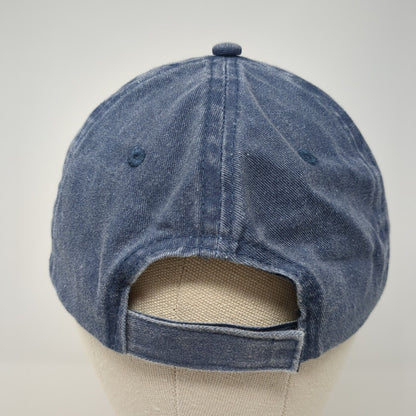 Unbranded Strapback Hat Blue One Size Adjustable Solid Blank 6 Panel