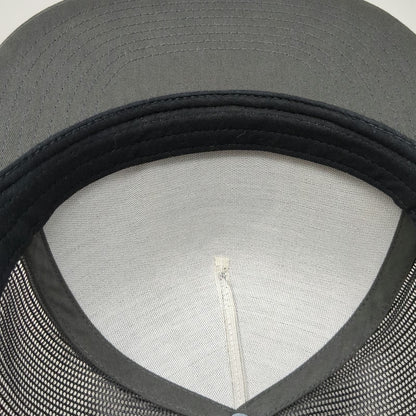 Teton Gravity Research Trucker Hat Gray OSFM Mesh Snapback Flat Brim Mountains