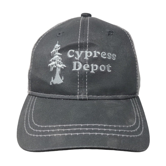 Cypress Depot Strapback Trucker Hat Gray One Size Adjustable Mesh Back